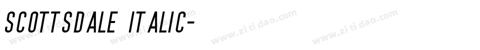 Scottsdale Italic字体转换